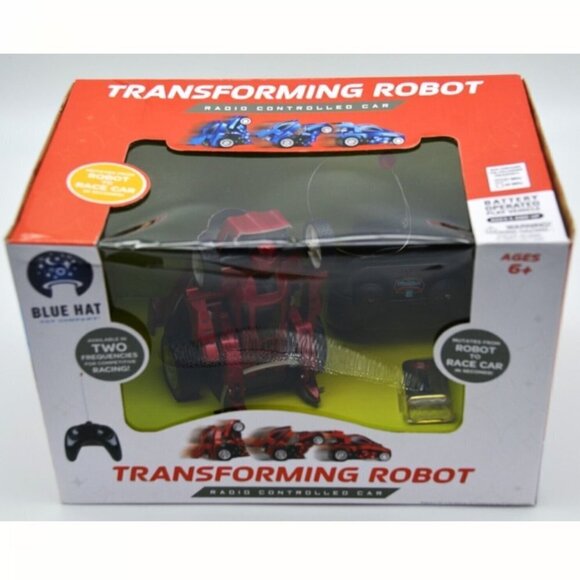 Red Transforming Robot Radio Controlled Car Robot To Racecar - Picture 2 of 11